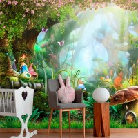 Fairy forest wallpaper, nursery decor magic woodland
