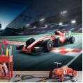 Formula 1 red car wallpaper Kids room, race wall mural