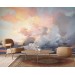 Serene sky wallpaper, peaceful clouds, dreamy wall mural