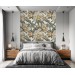 Floral wallpaper large flowers accent wall decor