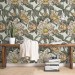 Floral wallpaper large flowers accent wall decor
