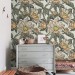 Floral wallpaper large flowers accent wall decor