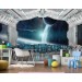 Spaceship design for boys' room, space mural wallpaper
