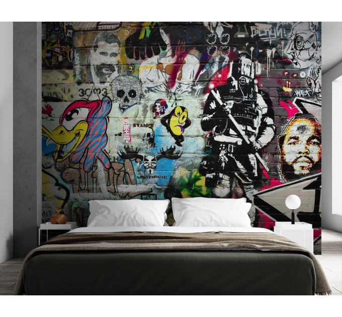 Graffiti wall mural Street art wallpaper teenage print