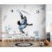 Football sport Boys room wall mural Bicycle kick