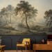 Scenic tree landscape home decor, Vintage wallpaper