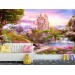 Girls nursery Fairy castle wall mural Accent wall decal