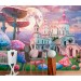 Fairy castle wall mural Girl's room wallpaper wonderland