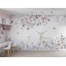 Pastel flowers wall mural Baby girl nursery wallpaper