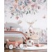 Pastel flowers wall mural Baby girl nursery wallpaper