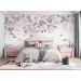 Pastel flowers wall mural Baby girl nursery wallpaper