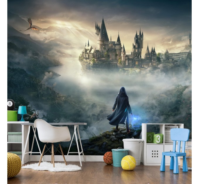 Wizard castle wall mural Boys room fantastic wallpaper