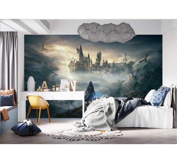 Wizard castle wall mural Boys room fantastic wallpaper