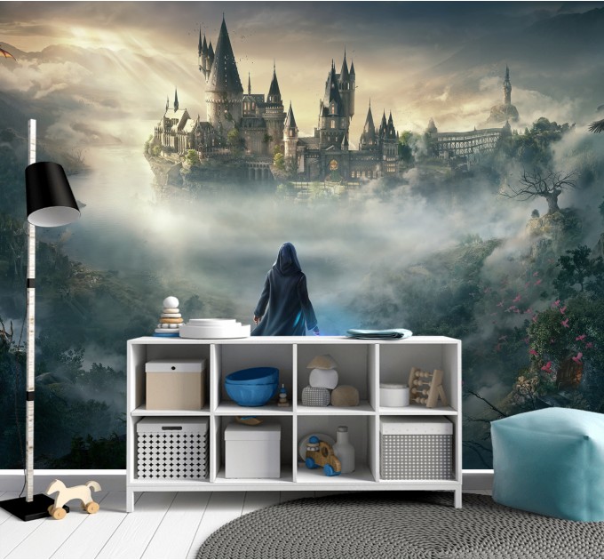 Wizard castle wall mural Boys room fantastic wallpaper