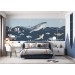 Ocean animals wall mural Whale marine wallpaper 