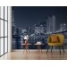 Night city wall mural New York skyscraper wallpaper