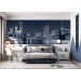 Night city wall mural New York skyscraper wallpaper