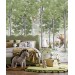 Fairy forest children's wallpaper with cute animals