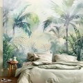 Tropical wallpaper mural palms, Accent wall mural