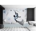 Football sport Boys room wall mural Bicycle kick