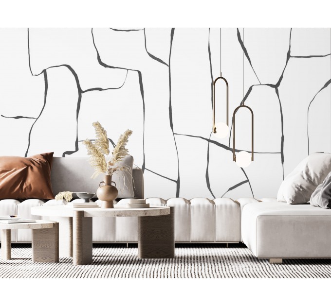 Abstract lines wallpaper minimalist Peel & stick wall mural
