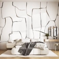 Abstract lines wallpaper minimalist Peel & stick wall mural