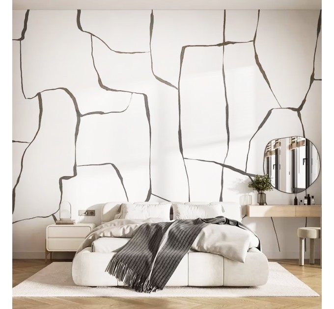 Abstract lines wallpaper minimalist Peel & stick wall mural