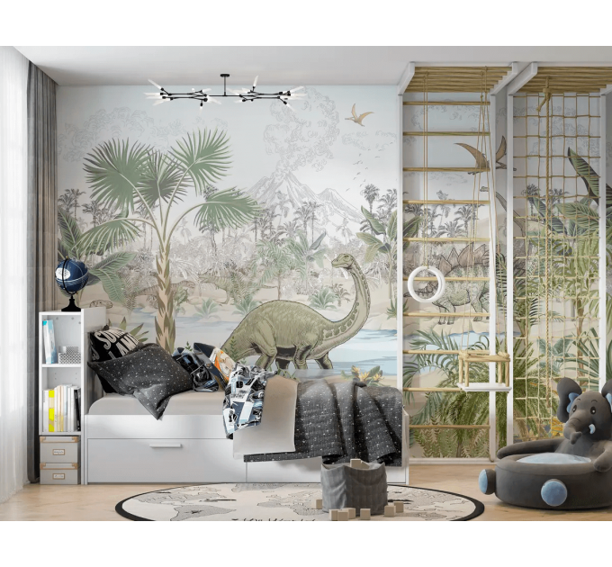Dinosaur wallpaper Kids room dino wall mural