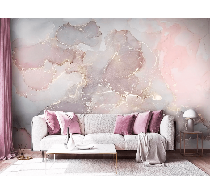 Marble pastel wallpaper mural, art wall mural