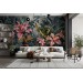 Tropical wallpaper mural Exotic flowers and leaves