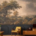 Vintage scenic wallpaper, Peel and stick landscape wall mural