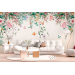 Wild garden wallpaper Floral wall mural with butterflies