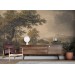 Vintage scenic wallpaper, Peel and stick landscape wall mural