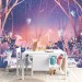 Fairy forest nursery wallpaper purple forest Girls bedroom