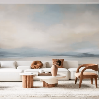 Pastel soft landscape wallpaper mural