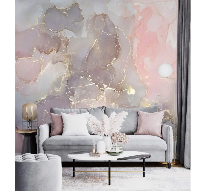 Marble pastel wallpaper mural, art wall mural