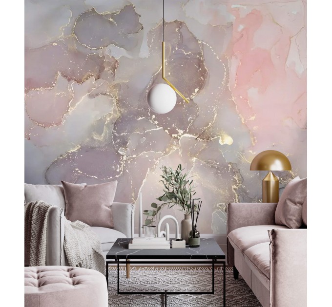 Marble pastel wallpaper mural, art wall mural