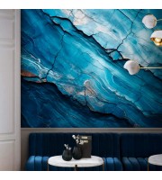 Abstract blue wallpaper mural Stone slice