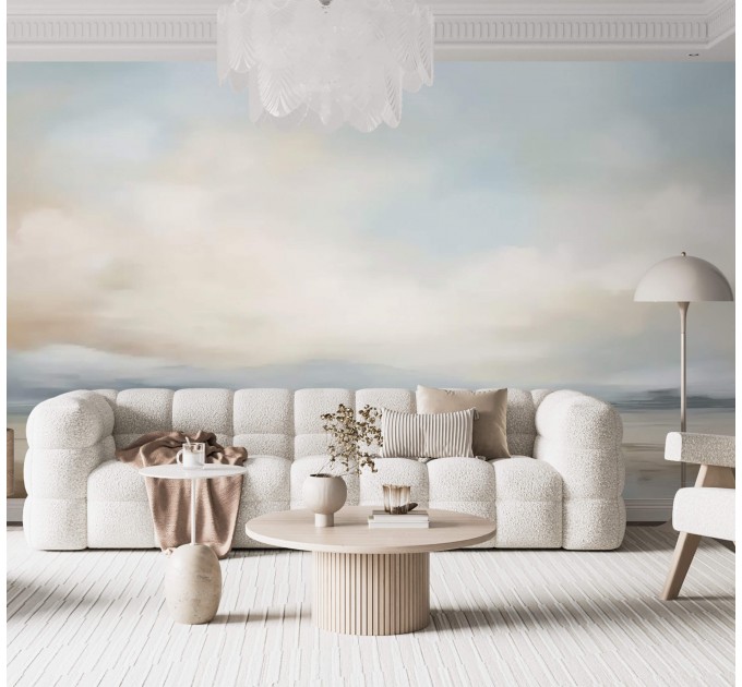 Pastel soft landscape wallpaper mural