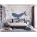Large whale wallpaper Kids nautical wall mural