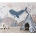 Large whale wallpaper Kids nautical wall mural
