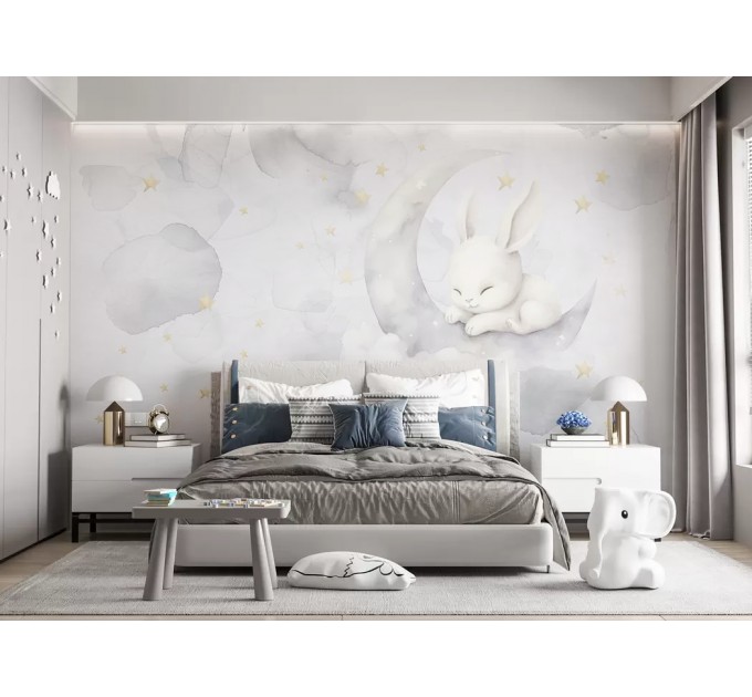 Nursery clouds wall mural Kids room wallpaper