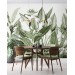 Tropical plants wallpaper mural botanical accent wall