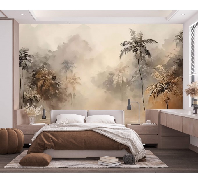 Tropical landscape wall mural Jungle wallpaper