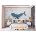 Large whale wallpaper Kids nautical wall mural