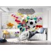 Football soccer ball wallpaper Sport kids game room 3D mural