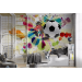 Football soccer ball wallpaper Sport kids game room 3D mural