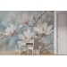 Floral wallpaper mural Elegant large flowers wall mural