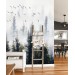 Foggy forest wall mural, landscape wallpaper