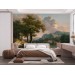Vintage landscape wallpaper, Scenic wall mural